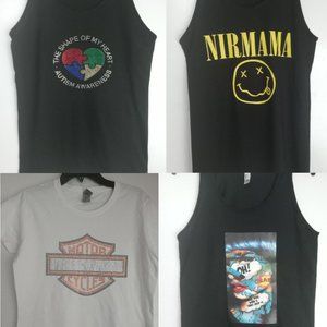 Brand New 4 Piece Set Sealed Women's Graphic Tees Size Medium